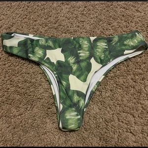 (2/$8) Leaf Bikini Thong Swimsuit Bottoms
